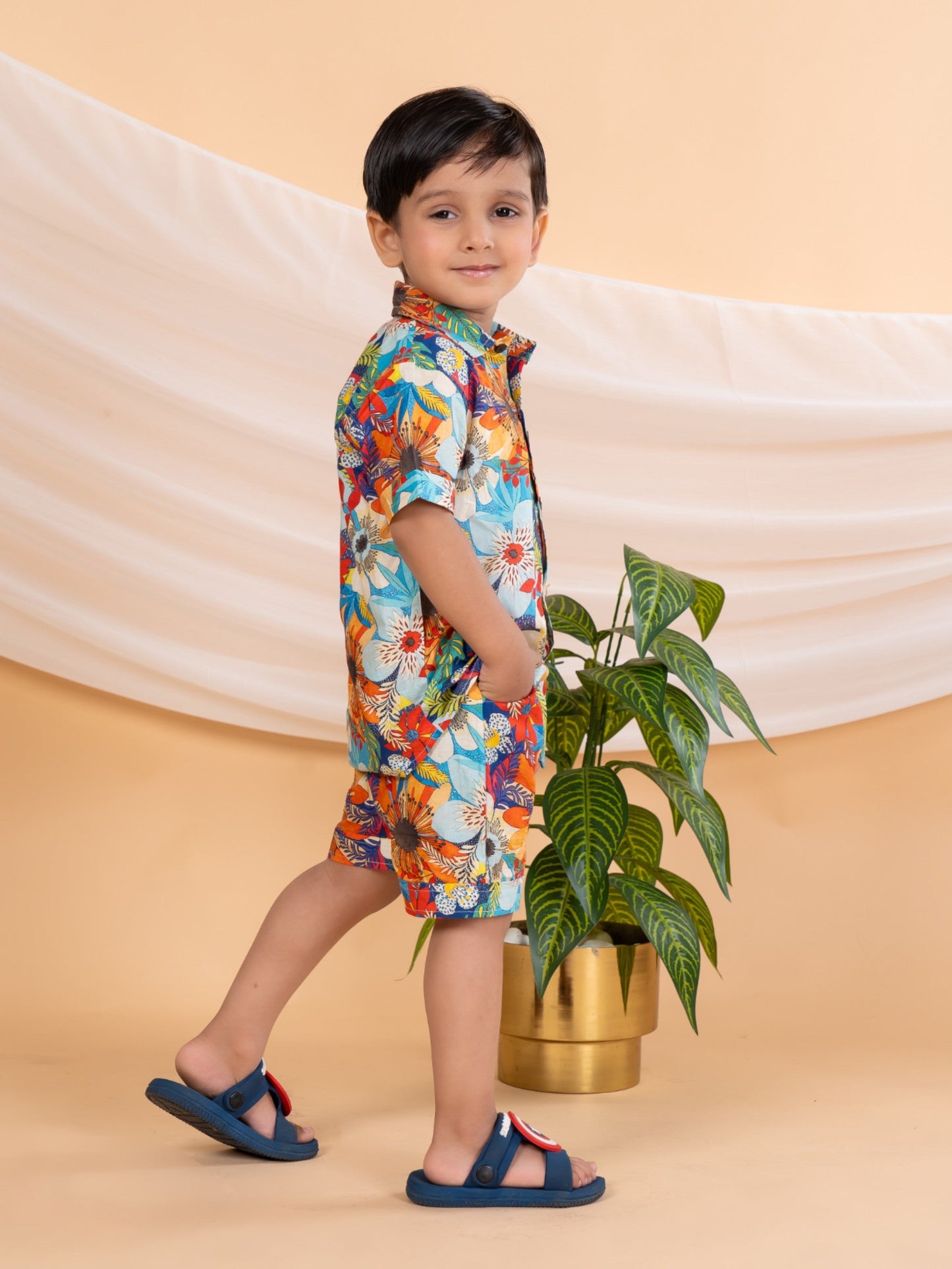 Bebe Unicorn Boys Floral Print Coord Set