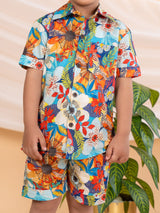 Bebe Unicorn Boys Floral Print Coord Set