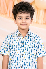 Boys Casual Giraffe Print Coord Set