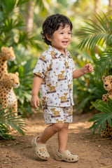 Boys Leopard Cub Print Coord Set
