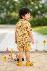 Boys Mustard Construction Vehicle Coord Set