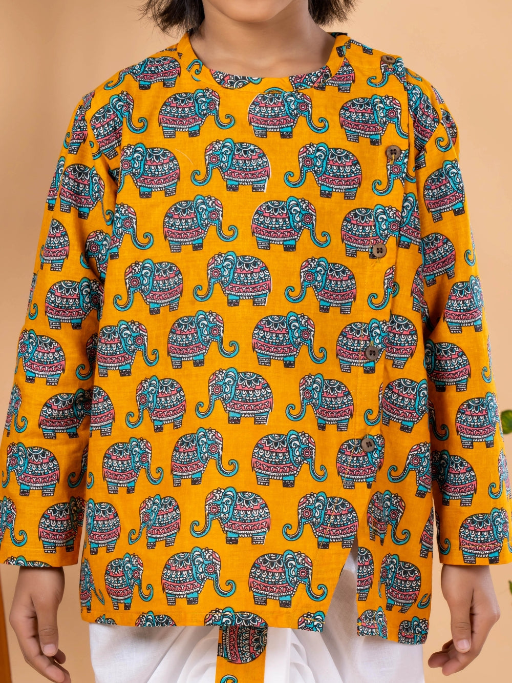 Yellow Kurta Dhoti ensemble