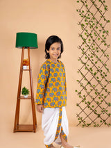 Yellow Kurta Dhoti ensemble