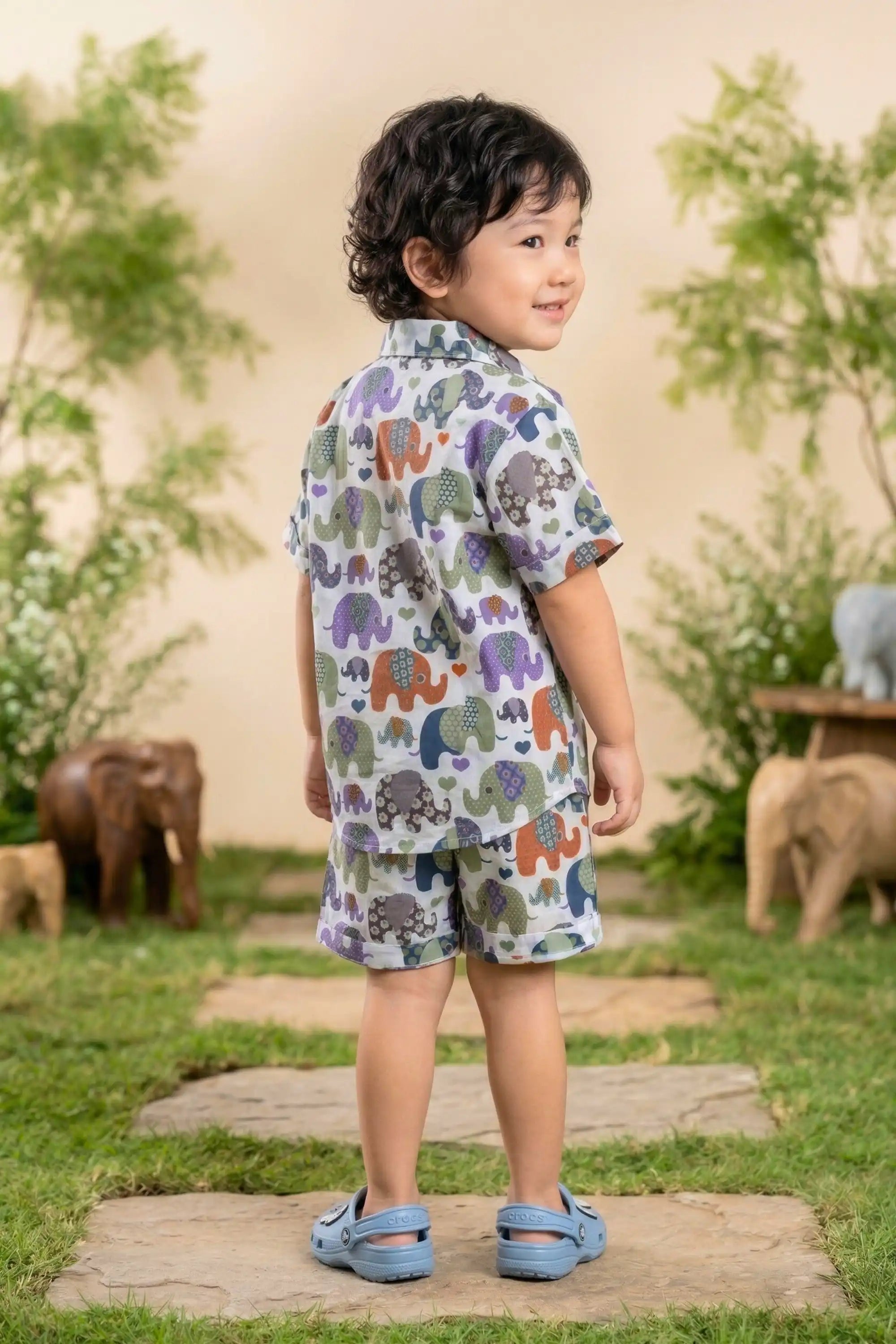 Boys Multicolour Elephant Parade Coord Set