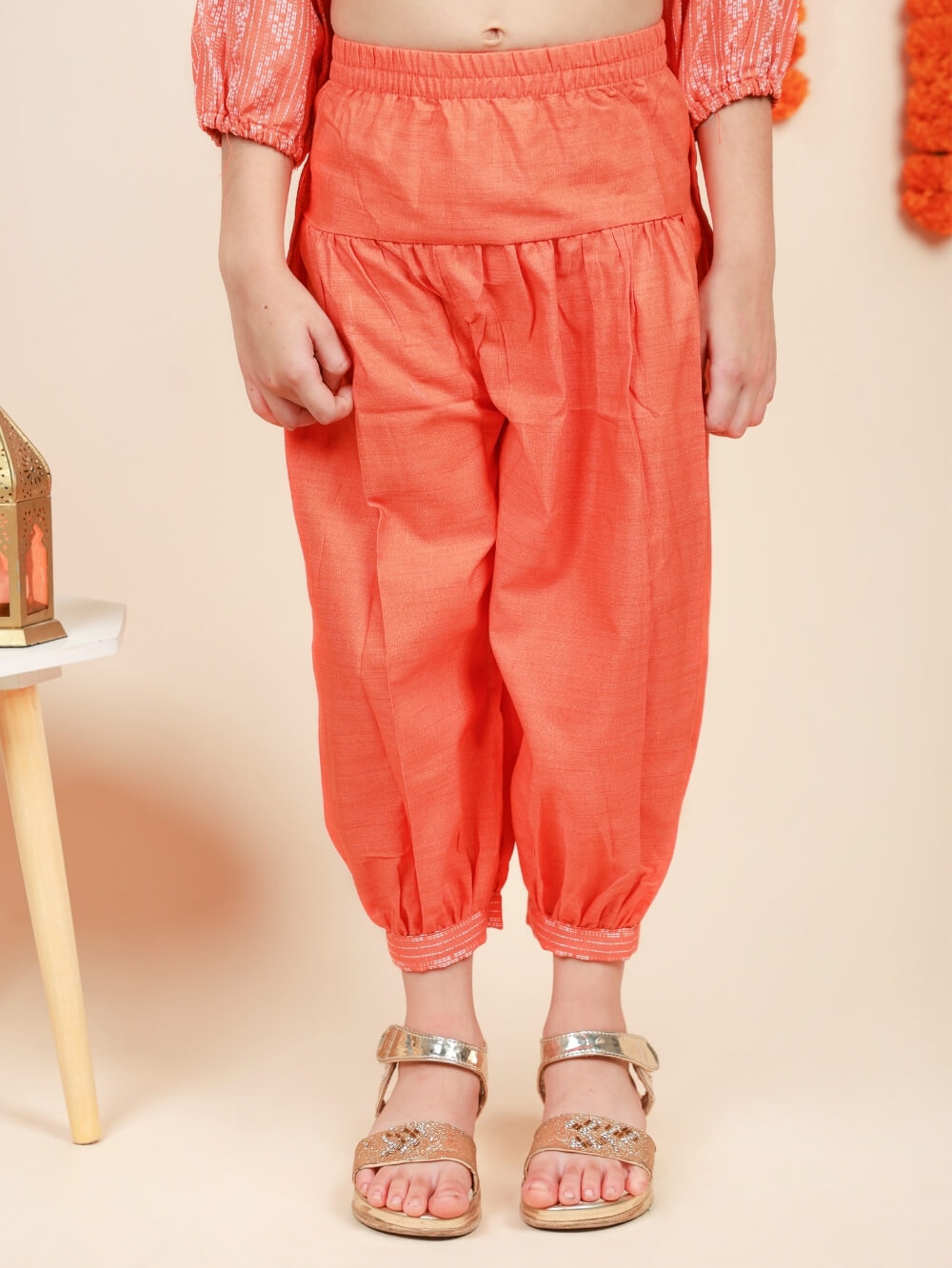 Orange Dhoti-Kurti Duo