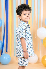 Boys Casual Giraffe Print Coord Set