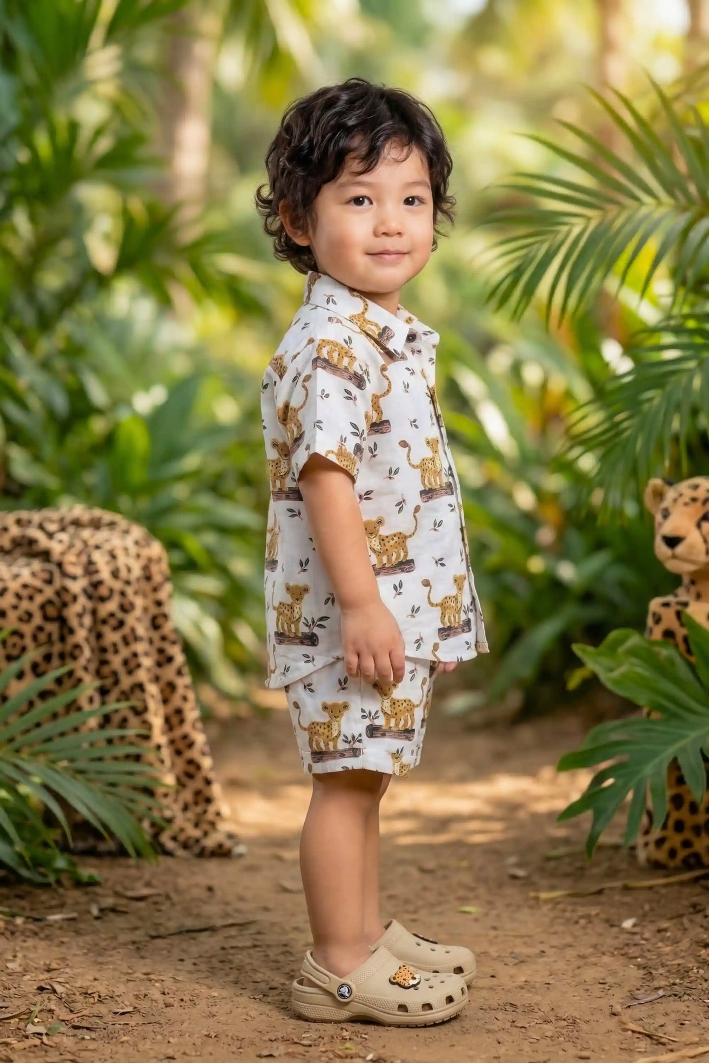 Boys Leopard Cub Print Coord Set