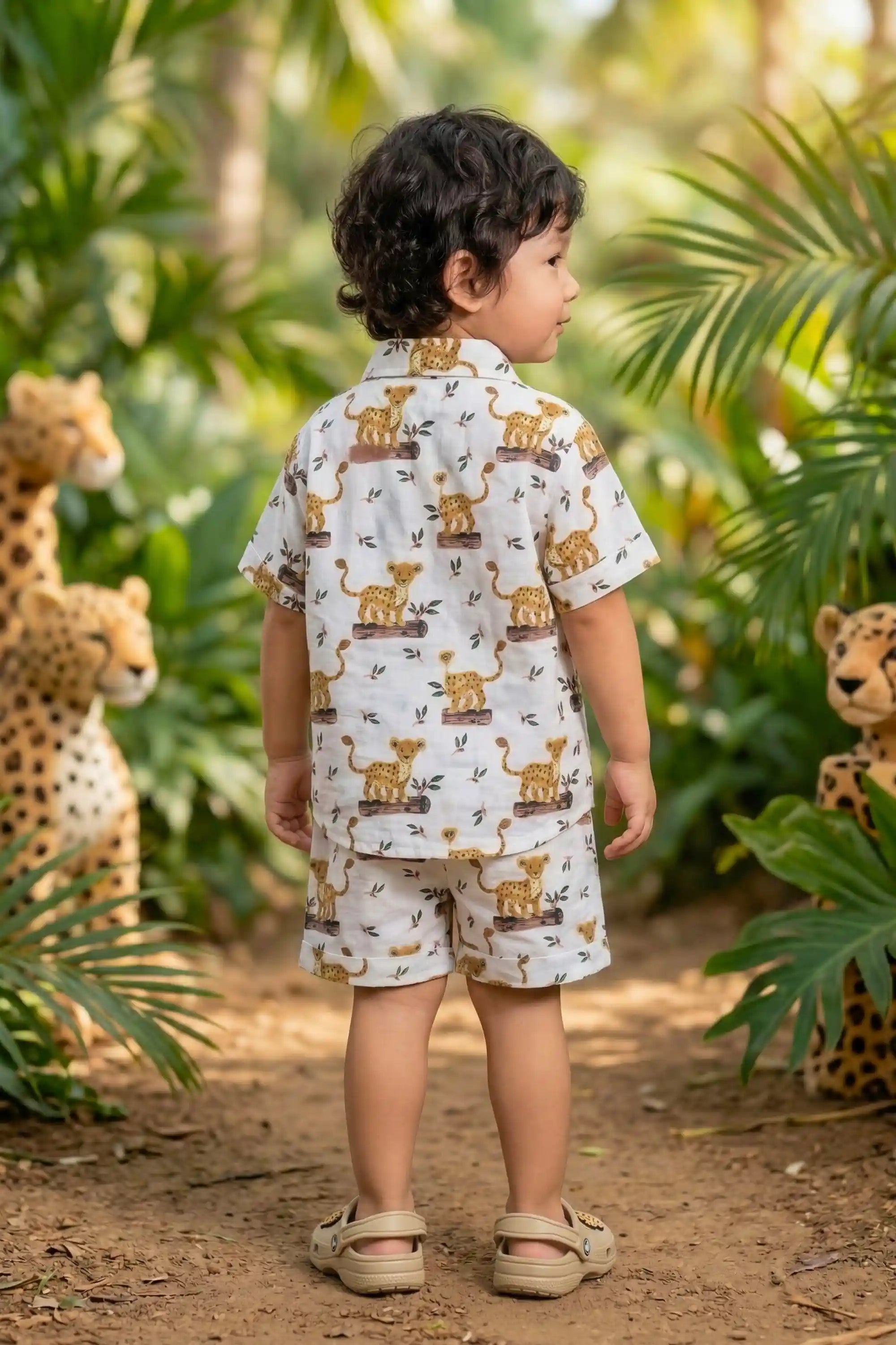 Boys Leopard Cub Print Coord Set