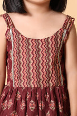 Maroon Kurti Dhoti Set - Rakhi Outfit