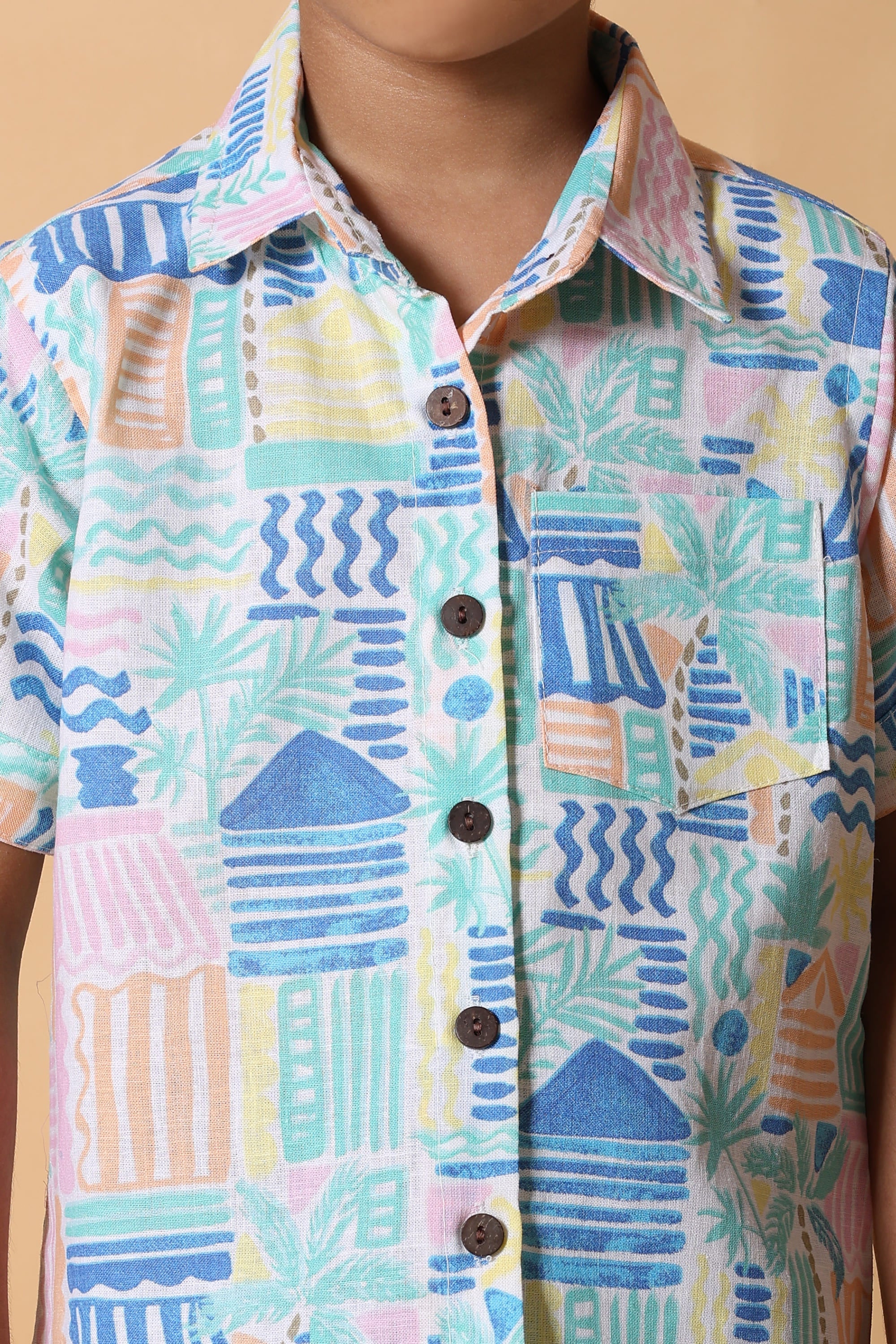 Multicolor Printed Shirt - Fun 4 Year Boy Dress