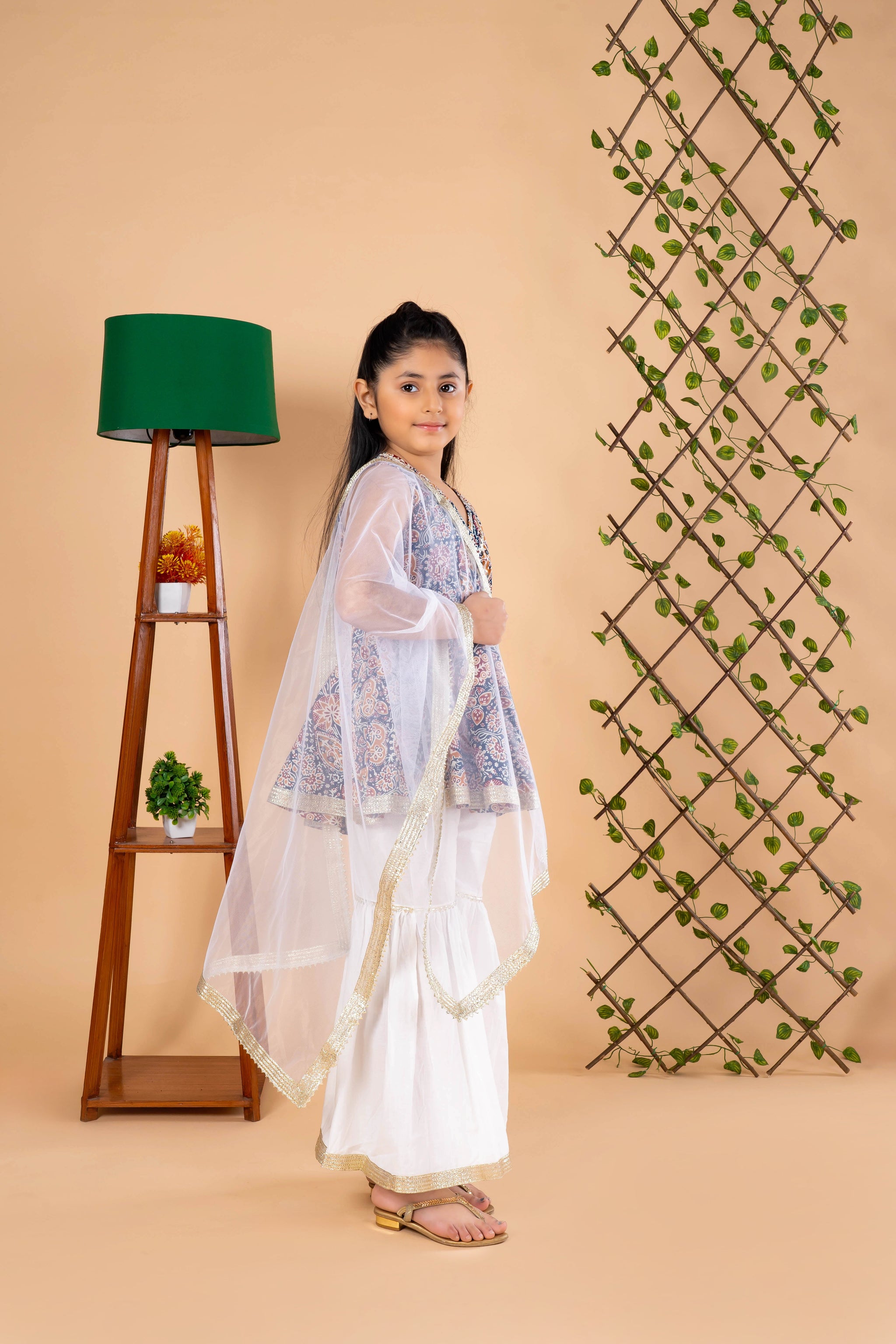Pastel Printed Sharara Set with Dupatta