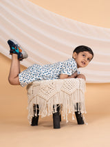 Boys Casual Giraffe Print Coord Set