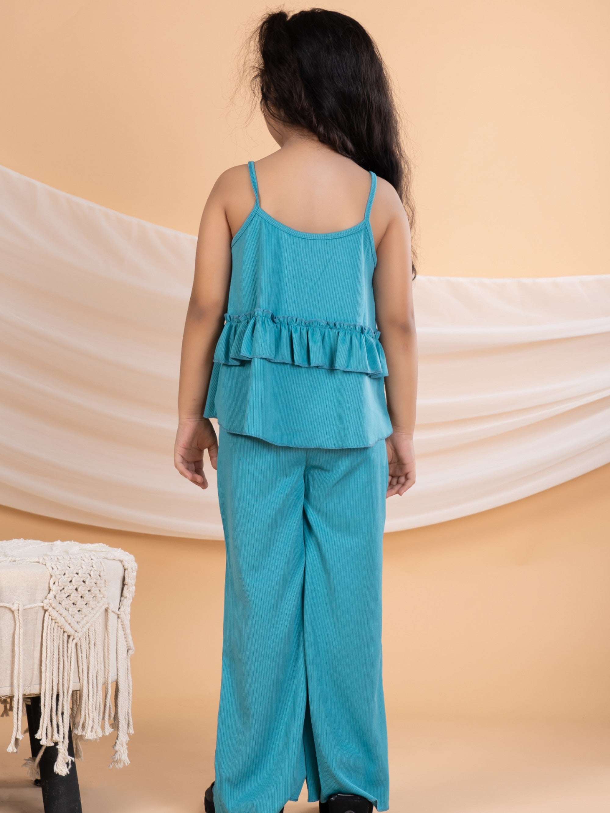 Bebe Unicorn Casual Teal Coord Set for Girls