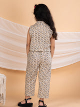 Bebe Unicorn Girls Casual Geometric Print Cotton Jumpsuit