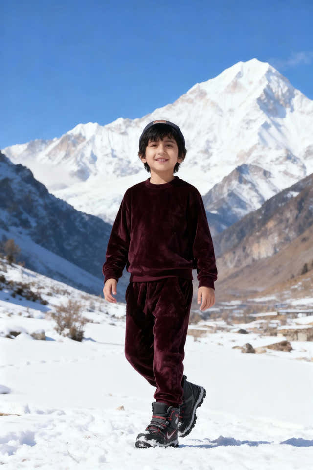 Kids Wine Super Soft Unisex Coord Set