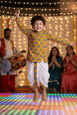 Yellow Kurta Dhoti ensemble