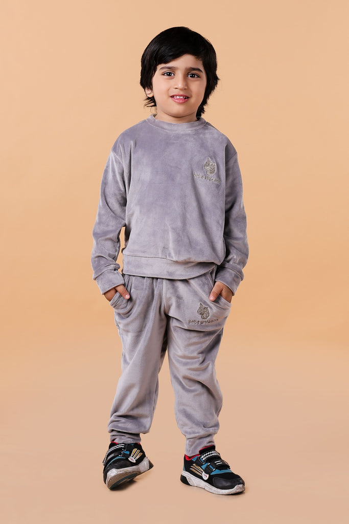 Bebe Unicorn Gender Neutral Super Soft Coord Sets Gray