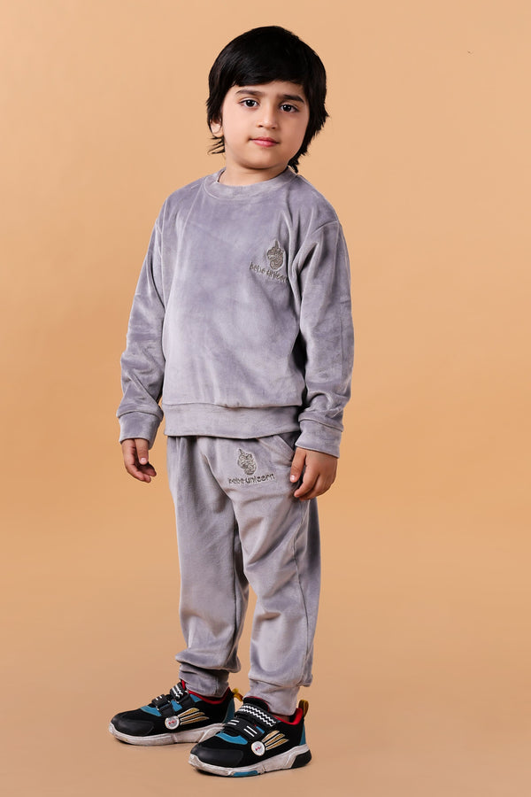 Bebe Unicorn Gender Neutral Super Soft Coord Sets Gray