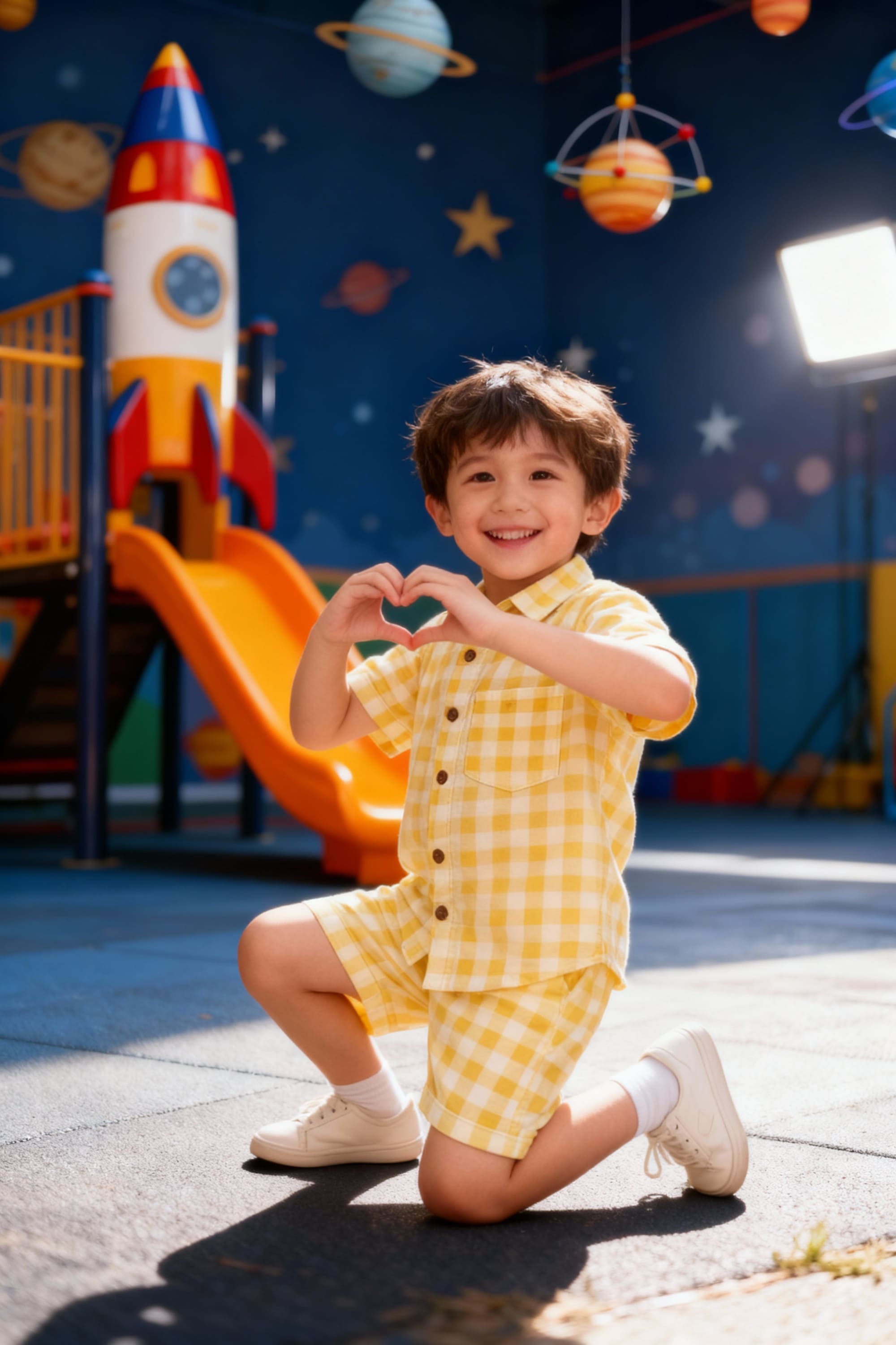 Checks Pure Cambric Cotton Boys Shirt & Shorts Coord Set Clothing Set