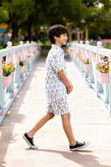 Blue and White Bliss Trendy Co-Ord Set