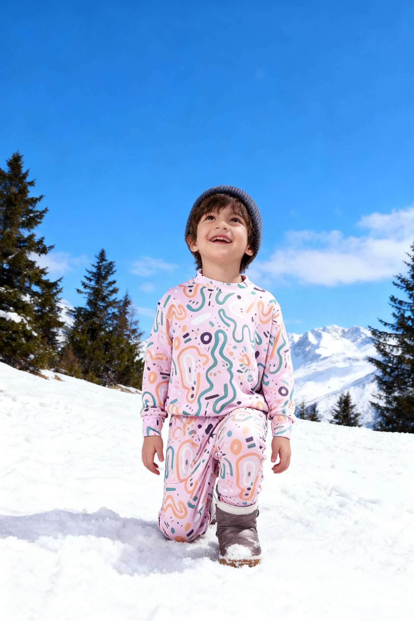 Bebe Unicorn Gender Neutral Looper Coord Set (Abstract)