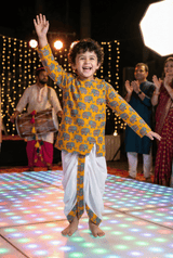 Yellow Kurta Dhoti ensemble