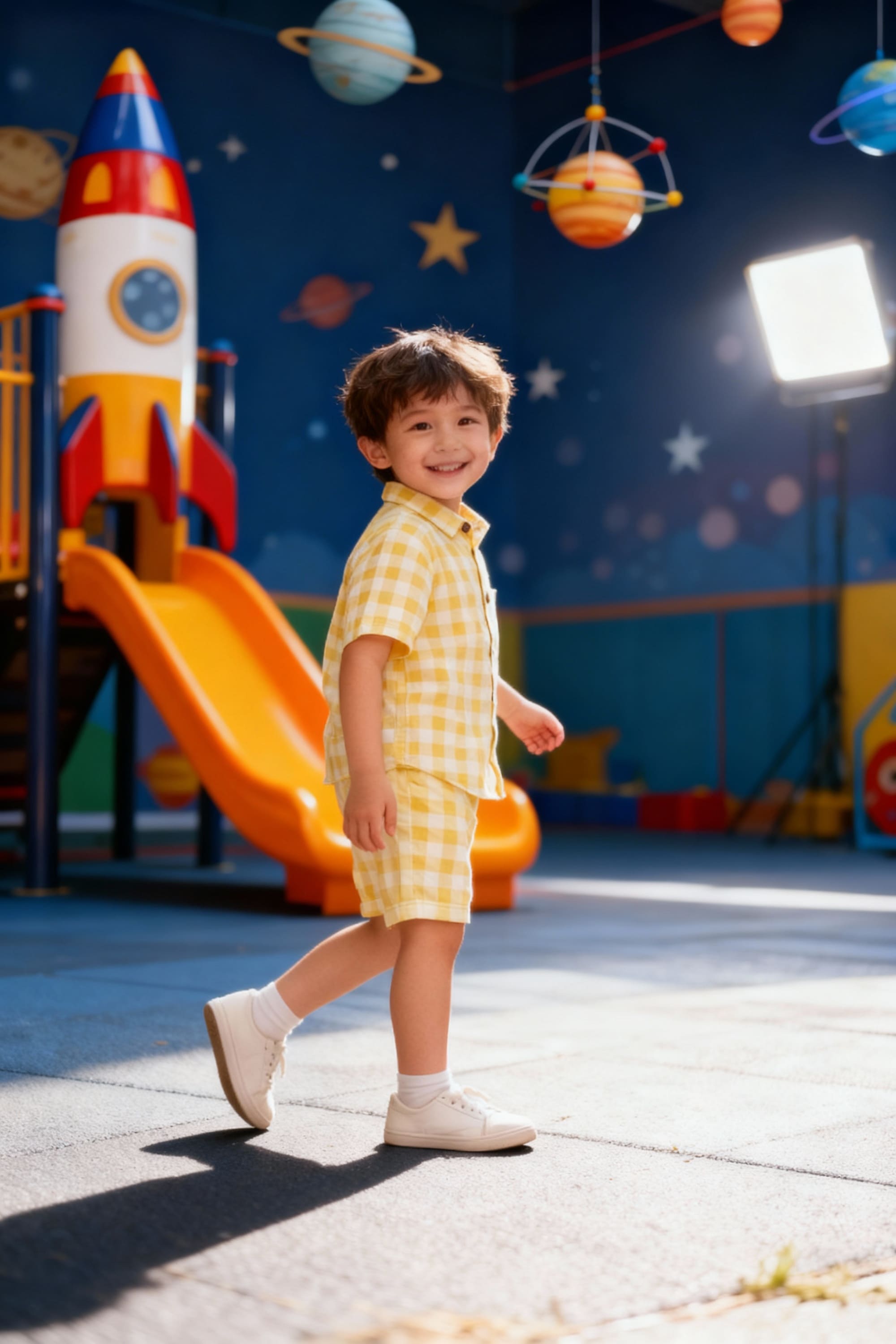 Checks Pure Cambric Cotton Boys Shirt & Shorts Coord Set Clothing Set