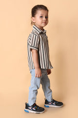 Black & White Printed Half Sleeve Shirt – 4 Year Boy Dress - Bebe Unicorn