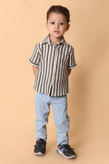 Black & White Printed Half Sleeve Shirt – 4 Year Boy Dress - Bebe Unicorn