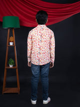 Blooms Galore: Boys' Multicolor Flowers Printed Shirt - Bebe Unicorn