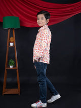 Blooms Galore: Boys' Multicolor Flowers Printed Shirt - Bebe Unicorn