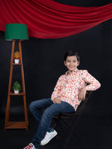 Blooms Galore: Boys' Multicolor Flowers Printed Shirt - Bebe Unicorn