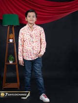 Blooms Galore: Boys' Multicolor Flowers Printed Shirt - Bebe Unicorn