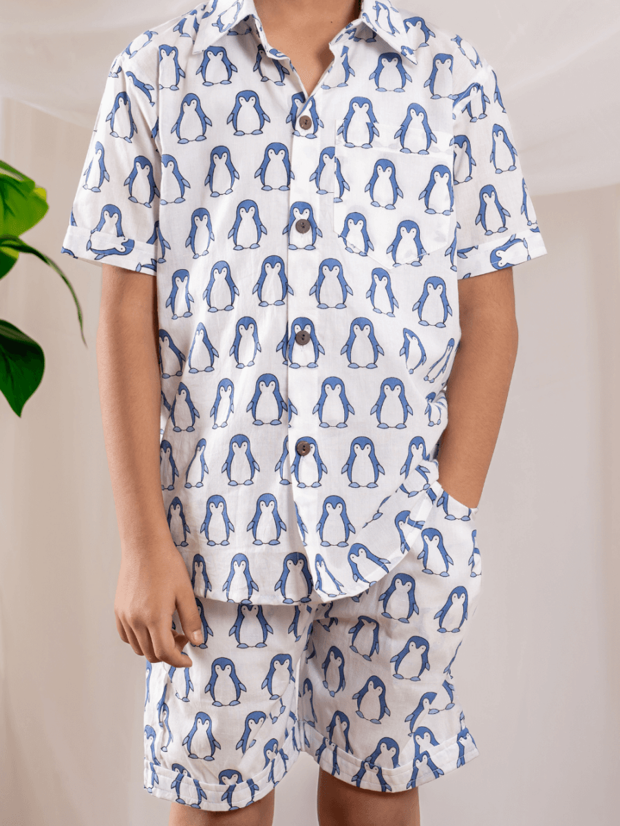 Blue and White Bliss Trendy Co - Ord Set - Bebe Unicorn