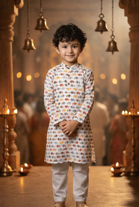 Boys Diwali Festive Kurta Set