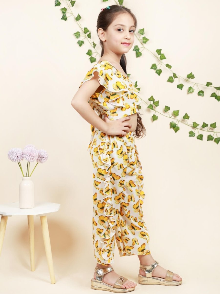 Chic in Yellow Crop Top - Bebe Unicorn