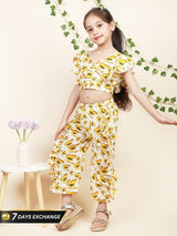 Chic in Yellow Crop Top - Bebe Unicorn