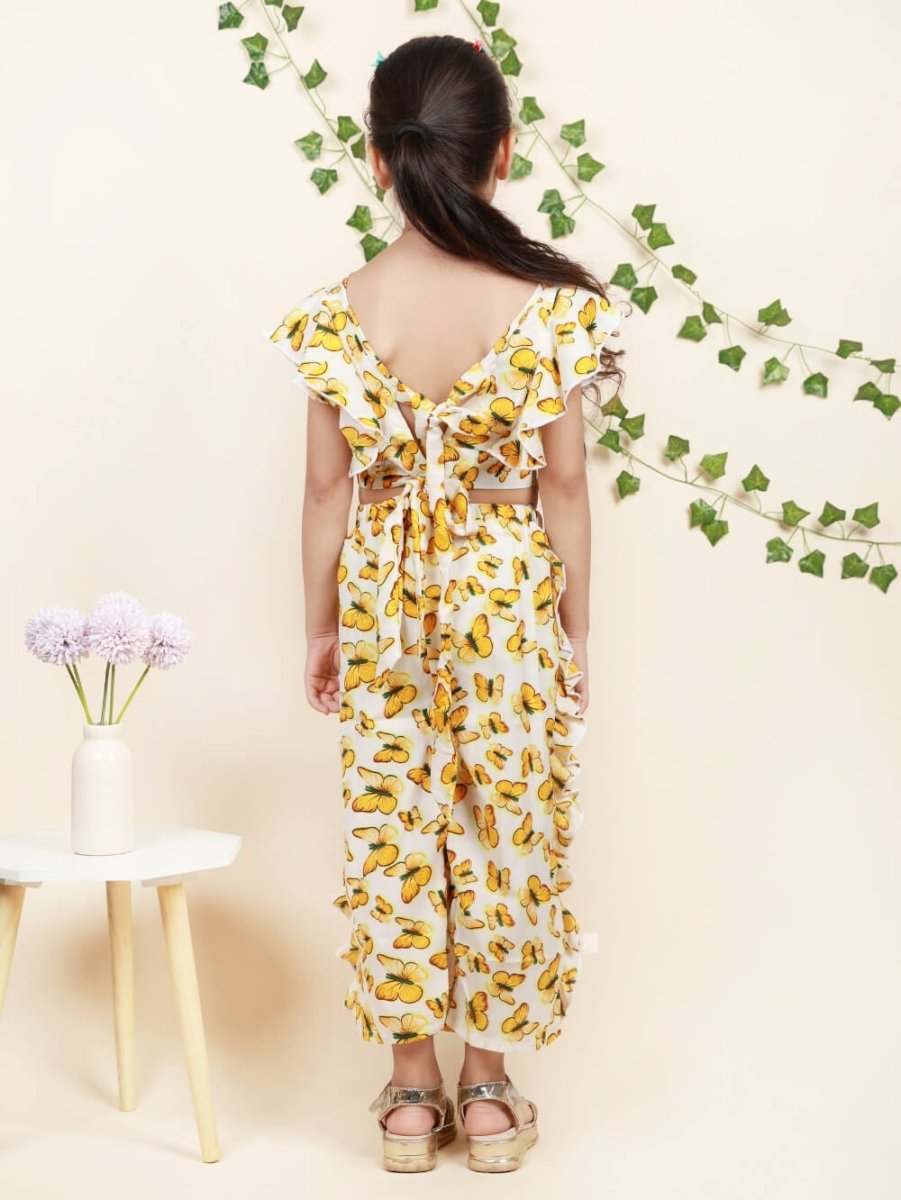 Chic in Yellow Crop Top - Bebe Unicorn