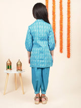 Dazzling Blue Dhoti - Kurti Duo - Bebe Unicorn