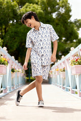 Blue and White Bliss Trendy Co-Ord Set