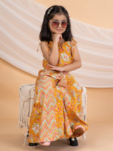 Floral Crop Top & Palazzo Set – Ethnic Party Wear Dress for Girls - Bebe Unicorn