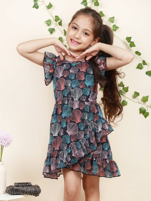 Georgette Dress & Frilled Sleeves - Bebe Unicorn