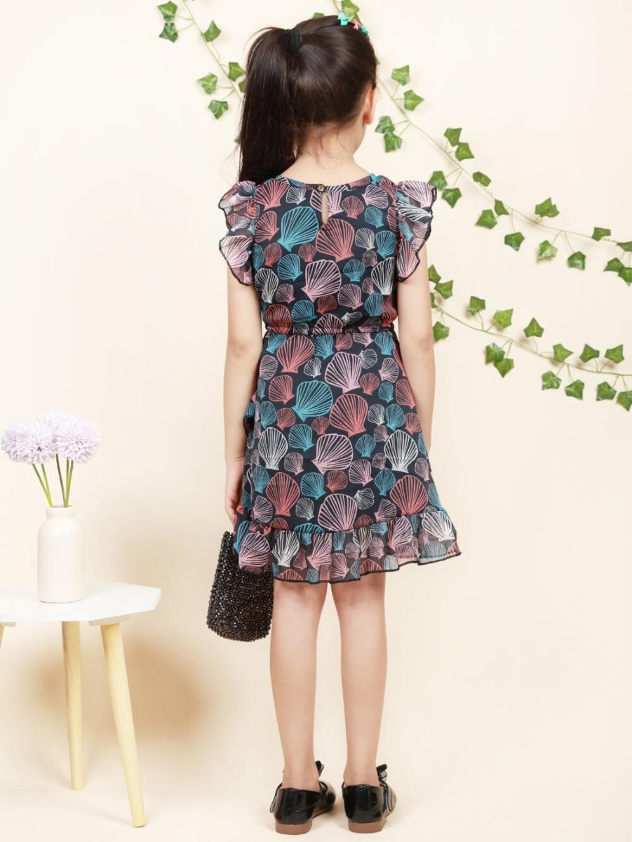 Georgette Dress & Frilled Sleeves - Bebe Unicorn