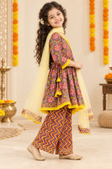 Girls multicolor angrakha kurta with palazzo – photo 2 | Bebe Unicorn
