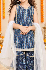 Navy Blue Pure Cotton Ensemble