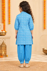 Dazzling Blue Dhoti-Kurti Duo