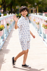 Blue and White Bliss Trendy Co-Ord Set