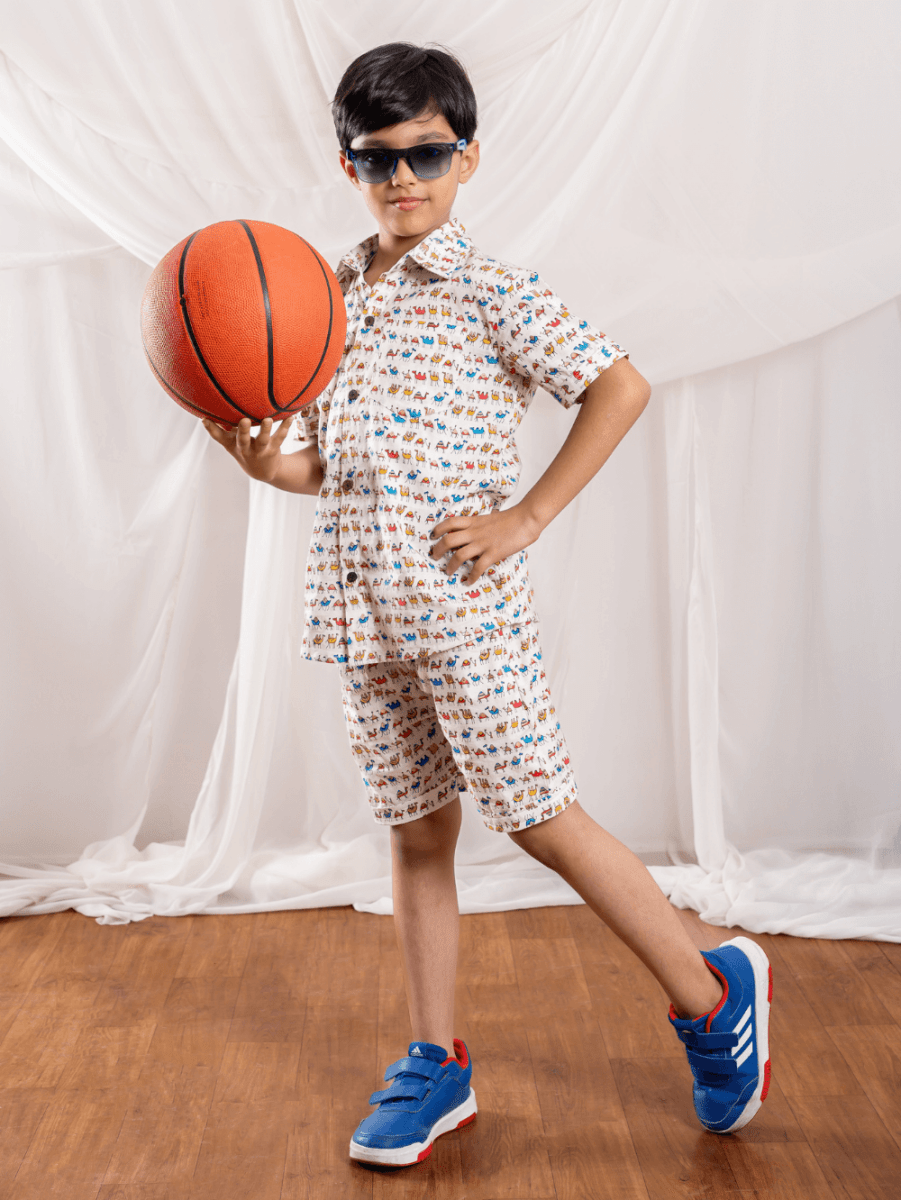 Junior White Co - ord Set - Bebe Unicorn