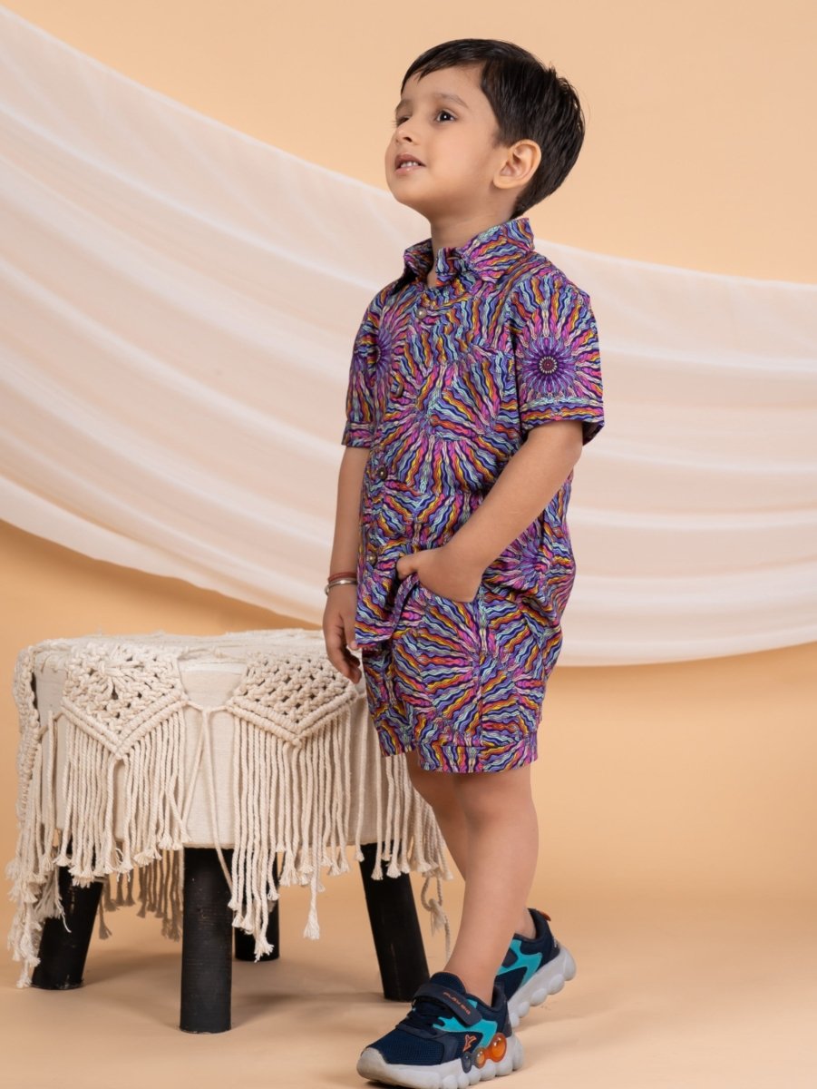 Mandala Print Viscose Co - ord Set - Bebe Unicorn