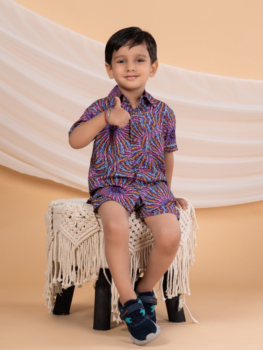 Mandala Print Viscose Co - ord Set - Bebe Unicorn